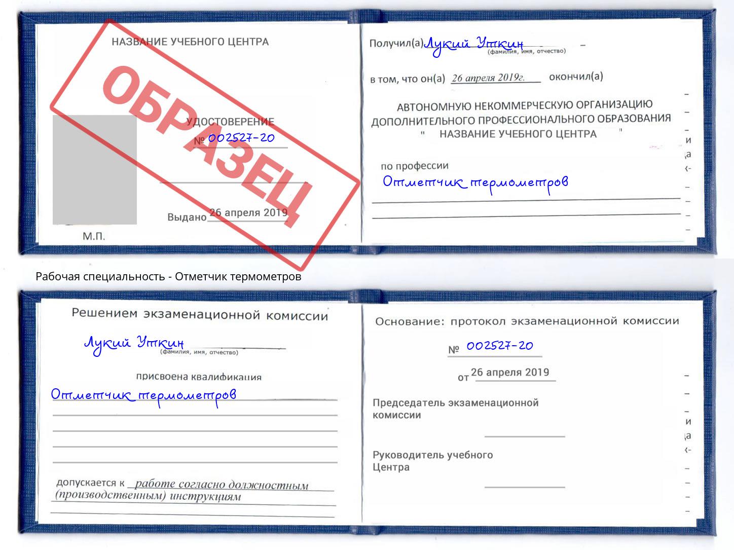 Отметчик термометров Боровичи