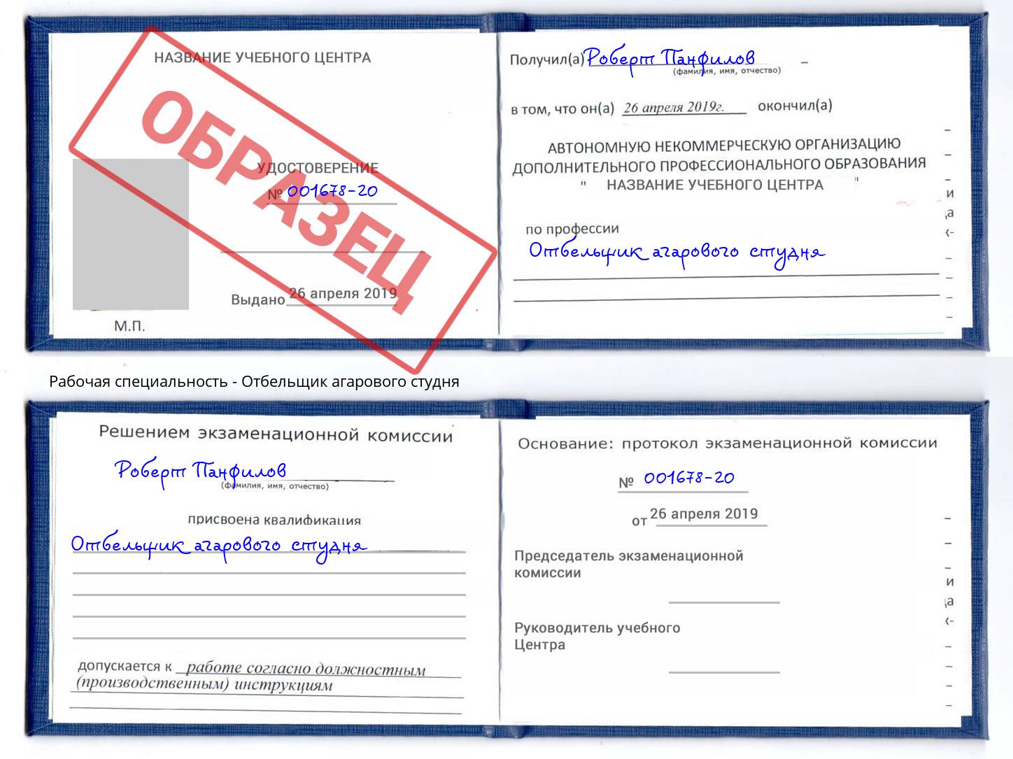 Отбельщик агарового студня Боровичи
